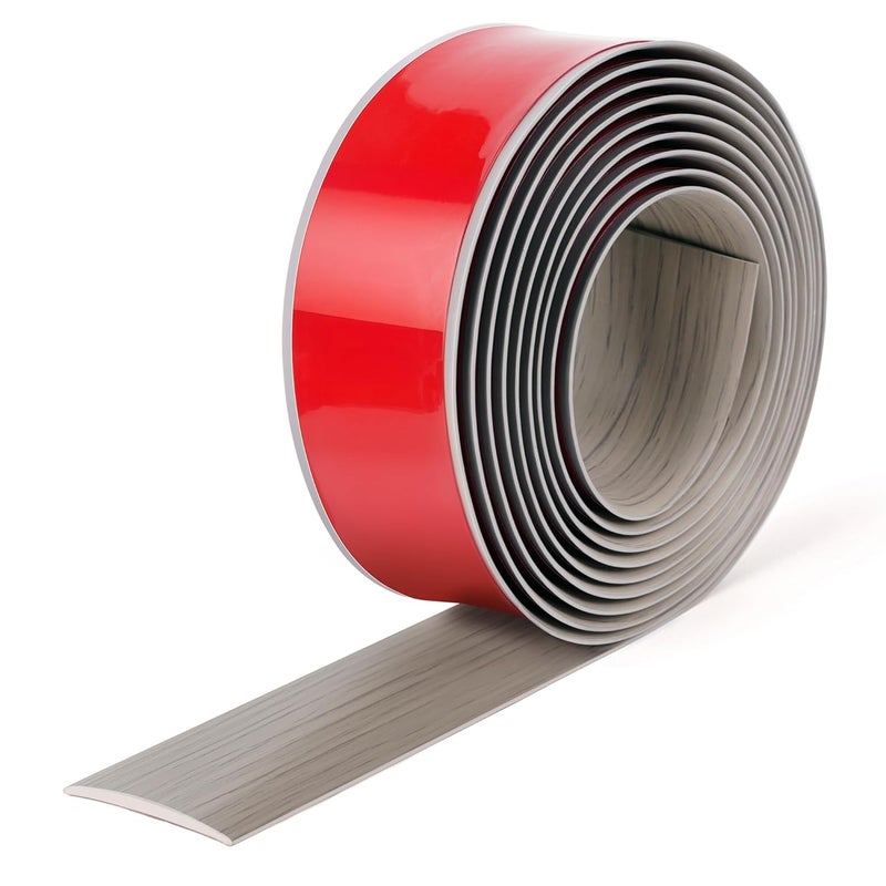 bnell Floor Transition Strip Floor Cover Strips Self Adhesive Flooring Transitions Laminate Floor Strip Vinyl Floor Flat Divider Strip for for Joining Floor Gaps (3.28FT,2in, Ash Wood Grain) - Image 1